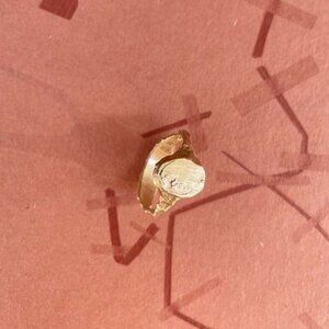 Blamed Co. 9k Recycled Gold Signet Pinky Ring Size 5 with Gucci Dust Bag